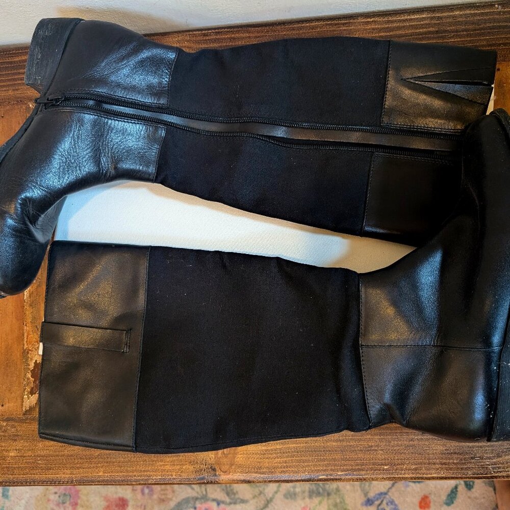 Land's End Canvas and leather riding boots